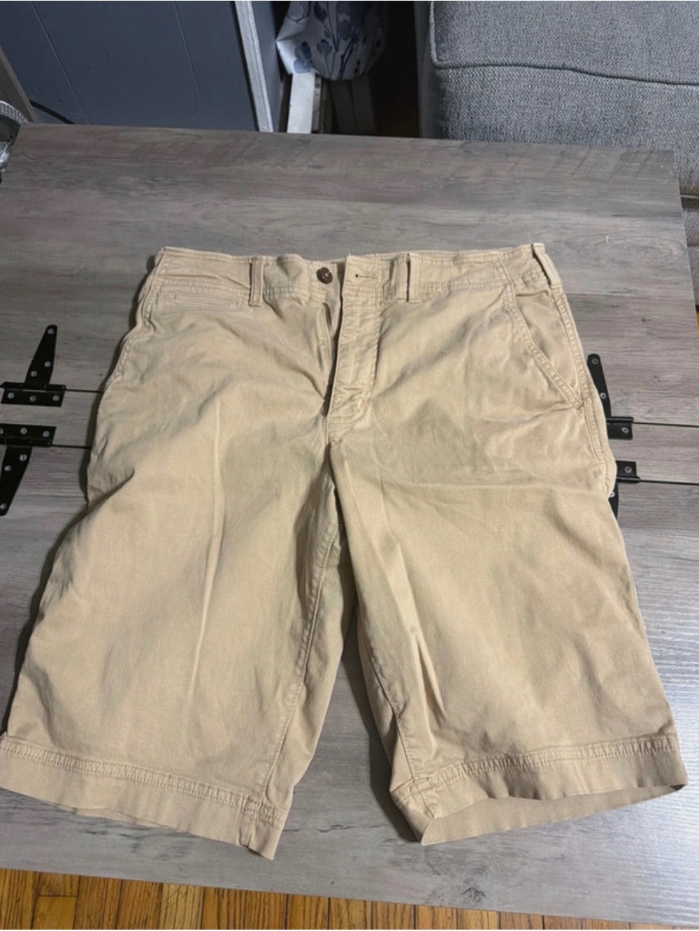 American Eagle Outfitters Tan Flat-Front Men's Shorts